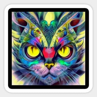 Abstract Cat Vanitas 1 Sticker